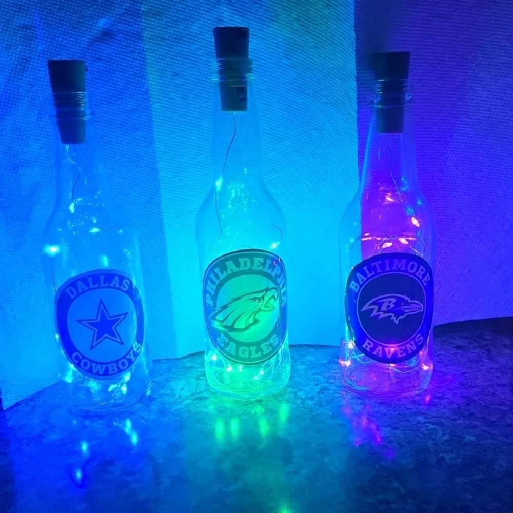 Nfl lighted bottles all 32 teams to choose from